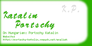 katalin portschy business card